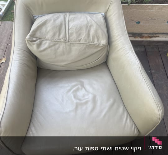 ניקוי שטיח ושתי ספות עור.